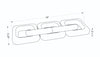 Surya Sherman EMH-004 Metallic-Silver Line Drawing