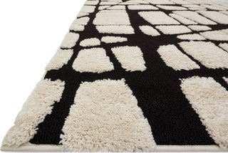 Loloi Enchant EN-29 White/Black Area Rug Round Image