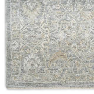 Nourison Enriched ENR04 Blue Silver Area Rug Corner Image