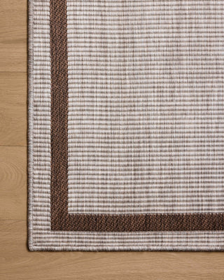 Loloi Easton ESN-02 Dove / Coffee Area Rug Corner Image