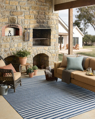 Loloi Easton ESN-03 Denim / Ivory Area Rug Lifestyle Image Feature