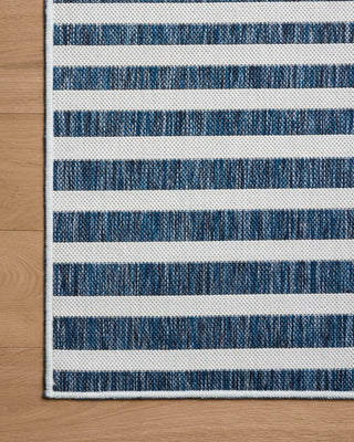 Loloi Easton ESN-03 Denim / Ivory Area Rug Corner Image
