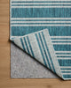 Loloi Easton ESN-04 Teal / Fog Area Rug Backing Image