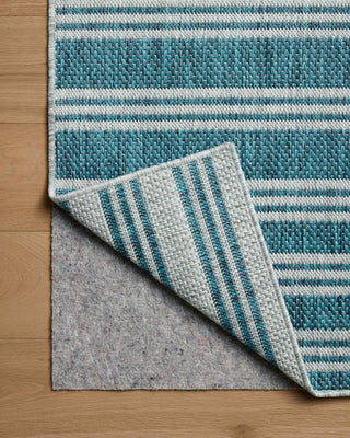 Loloi Easton ESN-04 Teal / Fog Area Rug Backing Image