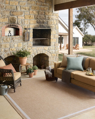Loloi Easton ESN-05 Wheat / Ivory Area Rug Lifestyle Image Feature