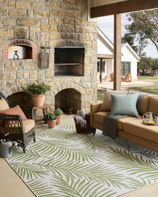 Loloi Easton ESN-06 Ivory / Green Area Rug Lifestyle Image Feature