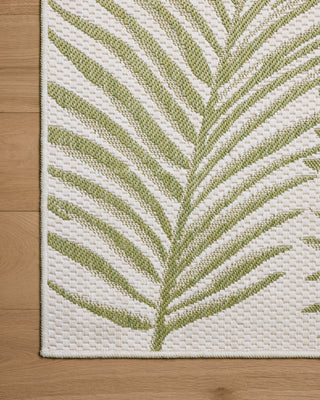 Loloi Easton ESN-06 Ivory / Green Area Rug Corner 2