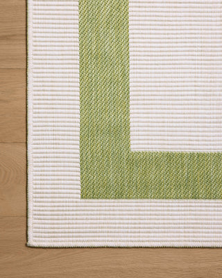 Loloi Easton ESN-07 Green / Ivory Area Rug Corner 2