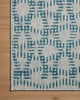 Loloi Easton ESN-10 Fog / Teal Area Rug Corner 2