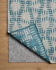Loloi Easton ESN-10 Fog / Teal Area Rug Backing Image