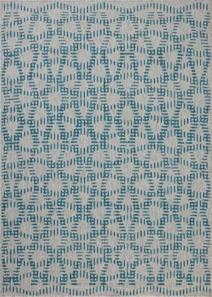 Loloi Easton ESN-10 Fog / Teal Area Rug main image