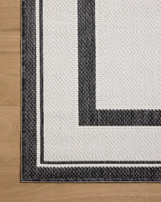 Loloi Easton ESN-11 Onyx / Ivory Area Rug Corner 2