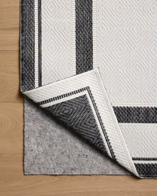 Loloi Easton ESN-11 Onyx / Ivory Area Rug Backing Image