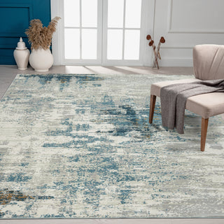 K2 Ethos ET-398 Blue/Grey Abstract Area Rug