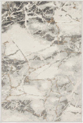 Nourison Elation ETN13 Ivory/Grey Area Rug Room Image Feature