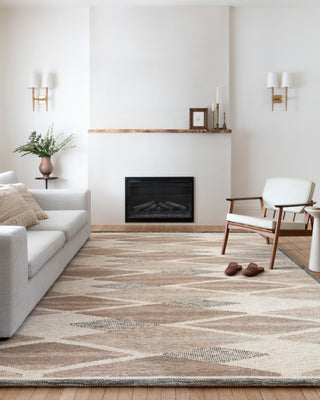 Loloi Evelina EVE-04 Taupe/Bark Area Rug Lifestyle Image Feature