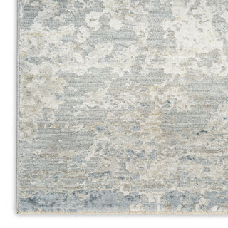 Nourison Envy EVV01 Blue Silver Area Rug Corner Image