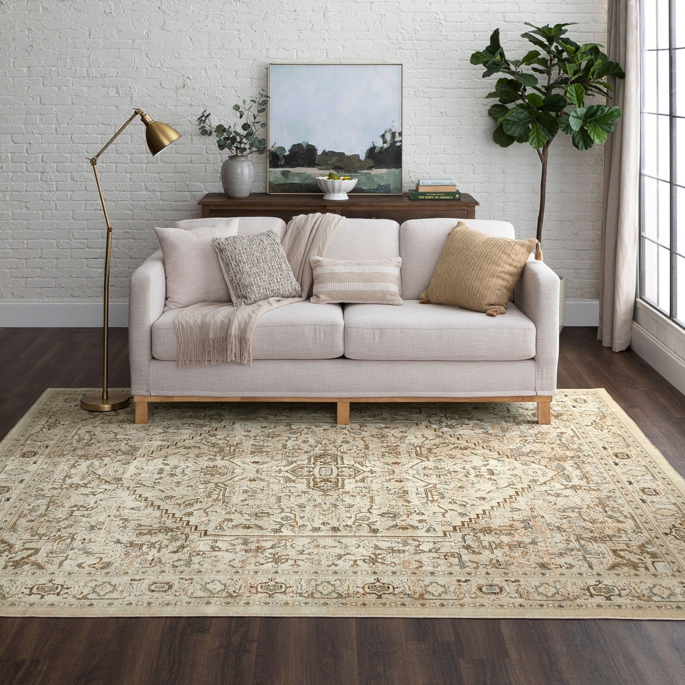 Karastan Divina Exalted Grey Area Rug Lifestyle Image Feature