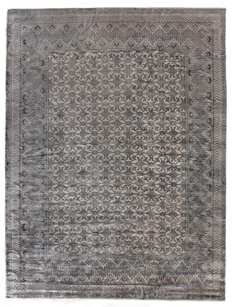 Exquisite Rugs Antique Weave Bamboo 10001 Ivory/Silver Area Rug main image