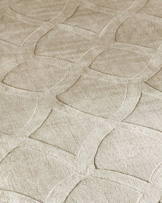 Exquisite Rugs Smooch Geo 10003 Light Beige Area Rug Corner Image