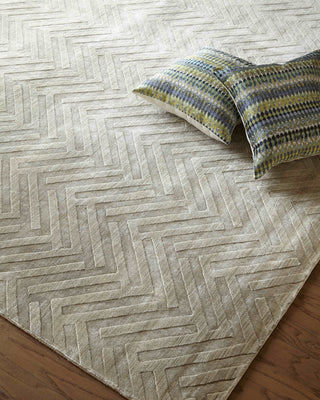 Exquisite Rugs Smooch Geo 10006 Silver Area Rug Corner Image