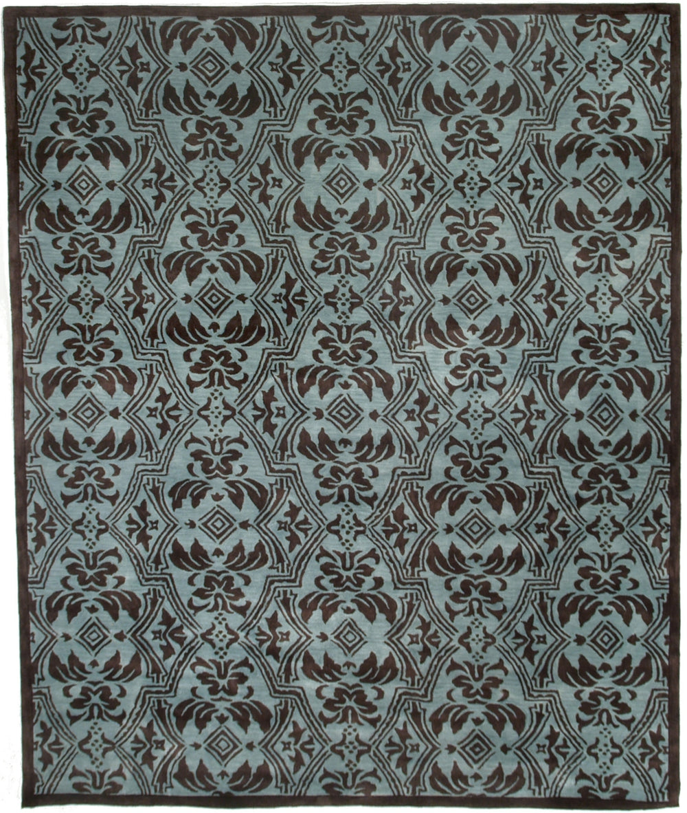 Exquisite Rugs Tufted Contemporary 1005 Blue/Brown Area Rug