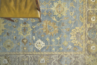 Exquisite Rugs Antique Weave Oushak 2000 Gray/Brown/Blue Area Rug Lifestyle Image Feature