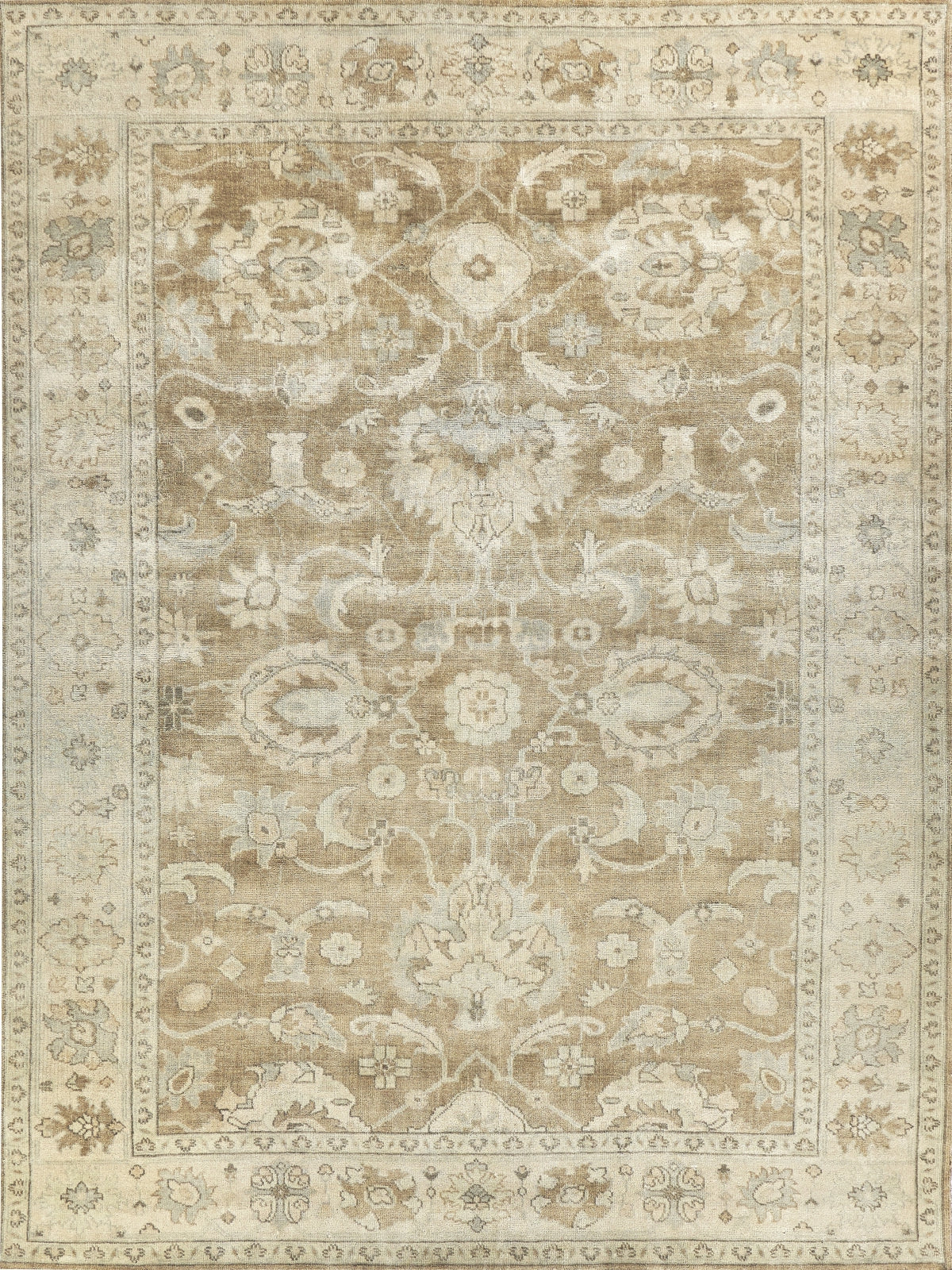 Exquisite Rugs Antique Weave Oushak 2001 Gray/Brown Area Rug