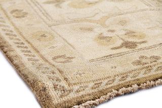 Exquisite Rugs Antique Weave Oushak 2003 Brown/Ivory Area Rug Corner Image