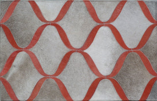 Exquisite Rugs Natural Hide 2136 Silver/Terracota Area Rug main image