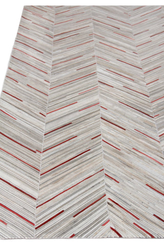 Exquisite Rugs Natural Hide 2138 Ivory/Beige/Red/Multi Area Rug Closeup Image