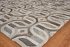 Exquisite Rugs Natural Hide 2140 Medium Gray/Ivory Area Rug Corner Image