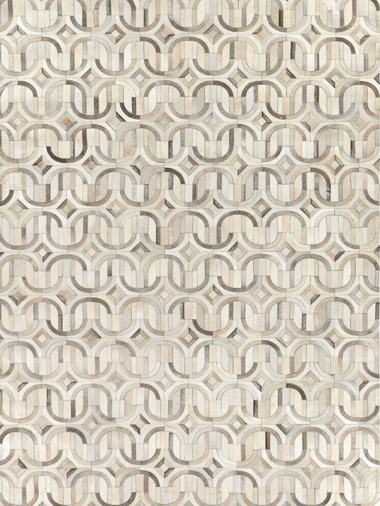 Exquisite Rugs Natural Hide 2141 Silver/Ivory Area Rug main image
