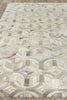 Exquisite Rugs Natural Hide 2141 Silver/Ivory Area Rug Closeup Image