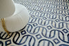 Exquisite Rugs Natural Hide 2142 Silver/Blue Area Rug Lifestyle Image Feature