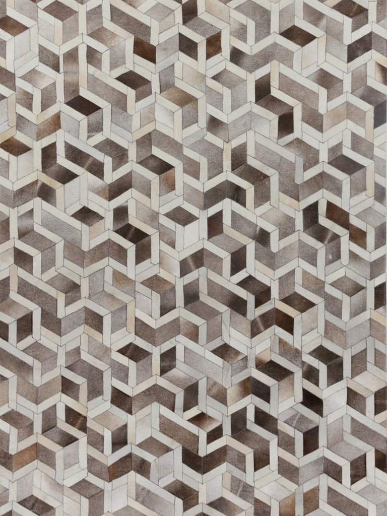 Exquisite Rugs Natural Hide 2144 Silver/Ivory Area Rug main image