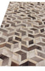 Exquisite Rugs Natural Hide 2144 Silver/Ivory Area Rug Closeup Image