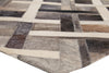 Exquisite Rugs Natural Hide 2148 Ivory/Gray Area Rug Corner Image