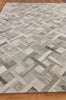 Exquisite Rugs Natural Hide 2149 Silver/Ivory Area Rug Closeup Image