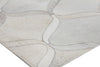 Exquisite Rugs Natural Hide 2151 Silver/Ivory Area Rug Corner Image