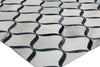 Exquisite Rugs Natural Hide 2153 Silver/Blue Area Rug Corner Image