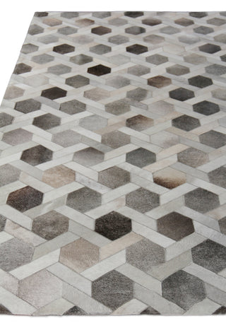 Exquisite Rugs Natural Hide 2155 Gray/Silver Area Rug Closeup Image