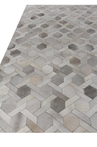 Exquisite Rugs Natural Hide 2156 Ivory Area Rug Closeup Image