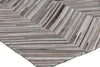 Exquisite Rugs Natural Hide 2160 Gray/Ivory Area Rug Corner Image