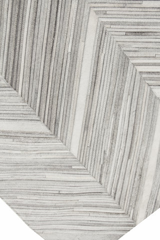 Exquisite Rugs Natural Hide 2162 Silver Area Rug Corner Image