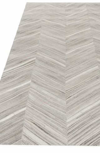 Exquisite Rugs Natural Hide 2162 Silver Area Rug Closeup Image