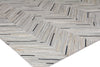 Exquisite Rugs Natural Hide 2163 Silver/Blue Area Rug Corner Image