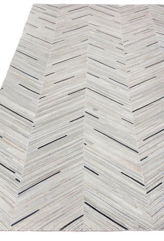Exquisite Rugs Natural Hide 2163 Silver/Blue Area Rug Closeup Image