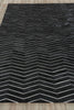 Exquisite Rugs Natural Hide 2164 Black/Ivory Area Rug Closeup Image