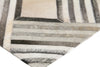 Exquisite Rugs Natural Hide 2166 Silver/Ivory Area Rug Corner Image